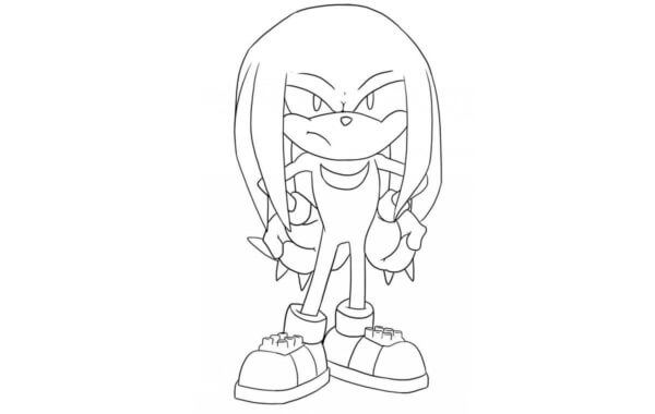 Knuckles free graphics coloring page