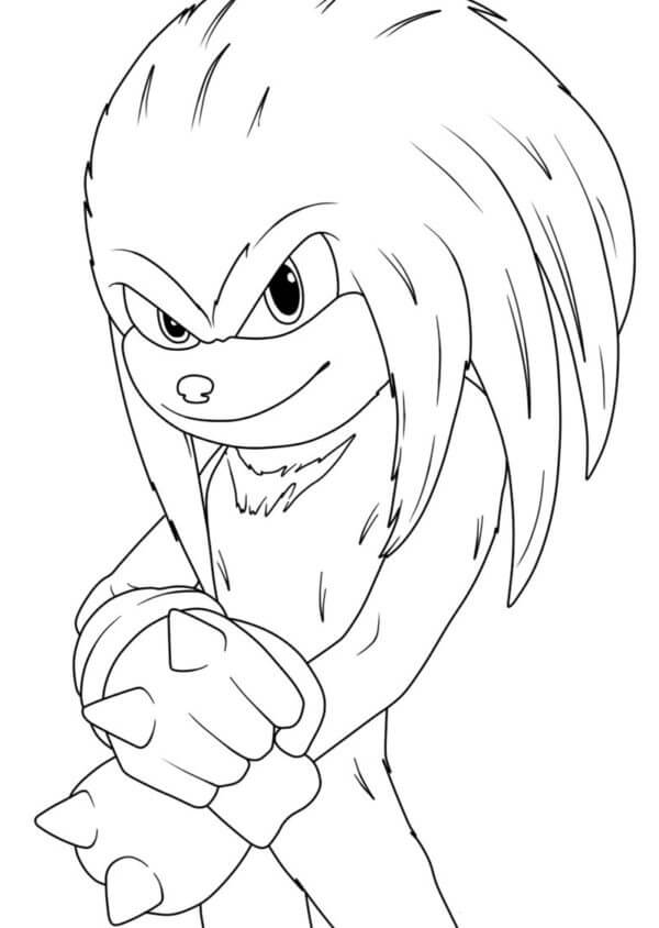 Knuckles coloring pages