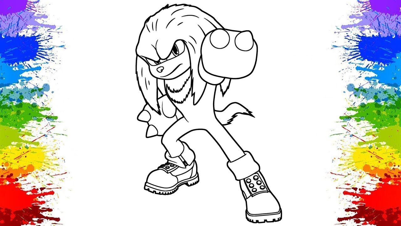 Ð knuckles coloring page ð