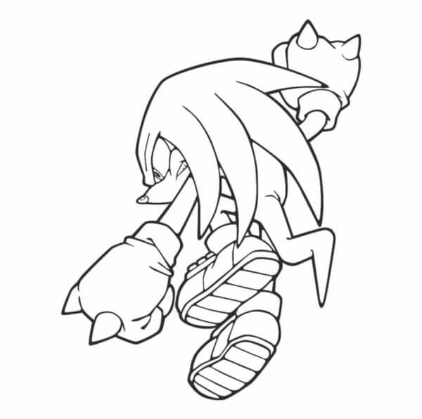 Knuckles free idea coloring page