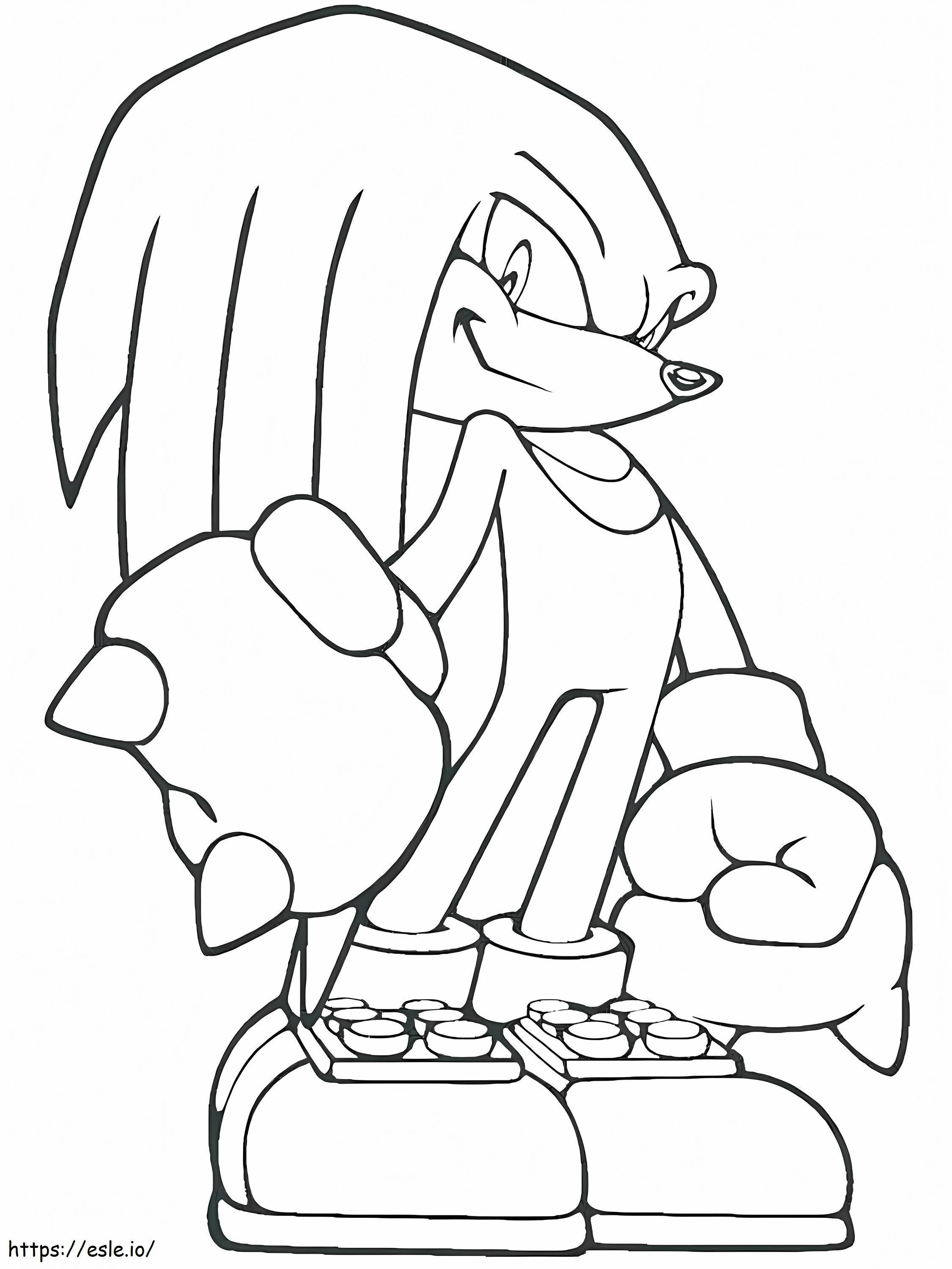 Knuckles coloring page