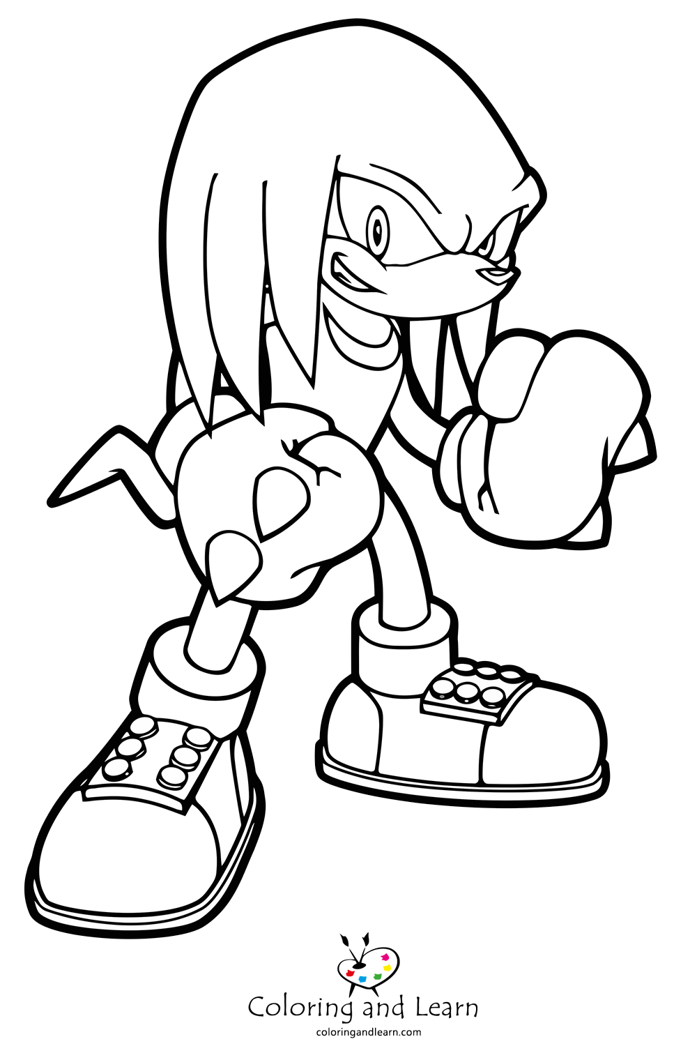 Knuckles coloring pages rcoloringpages