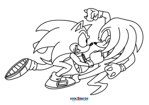 Free printable knuckles the echidna coloring pages for kids