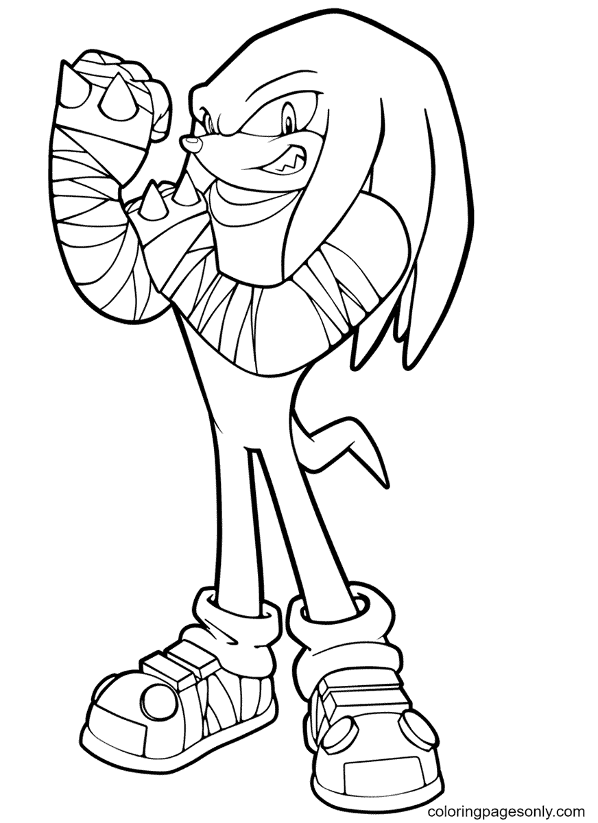 Knuckles coloring pages