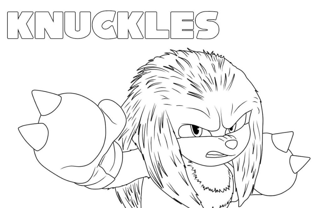 Printable knuckles coloring page coloring pages free printable coloring pages detailed coloring pages