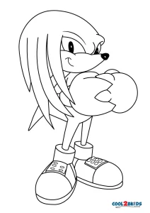 Free printable knuckles the echidna coloring pages for kids