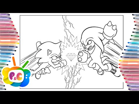 Sonic the hedgehog coloring pages sonic vs knuckles coloring alan walker