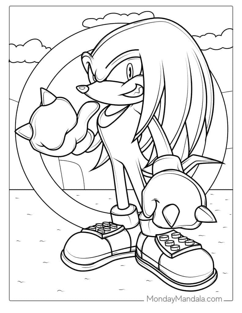 Sonic coloring pages free pdf printables