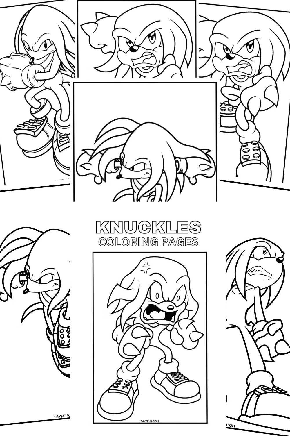 Knuckles coloring pages