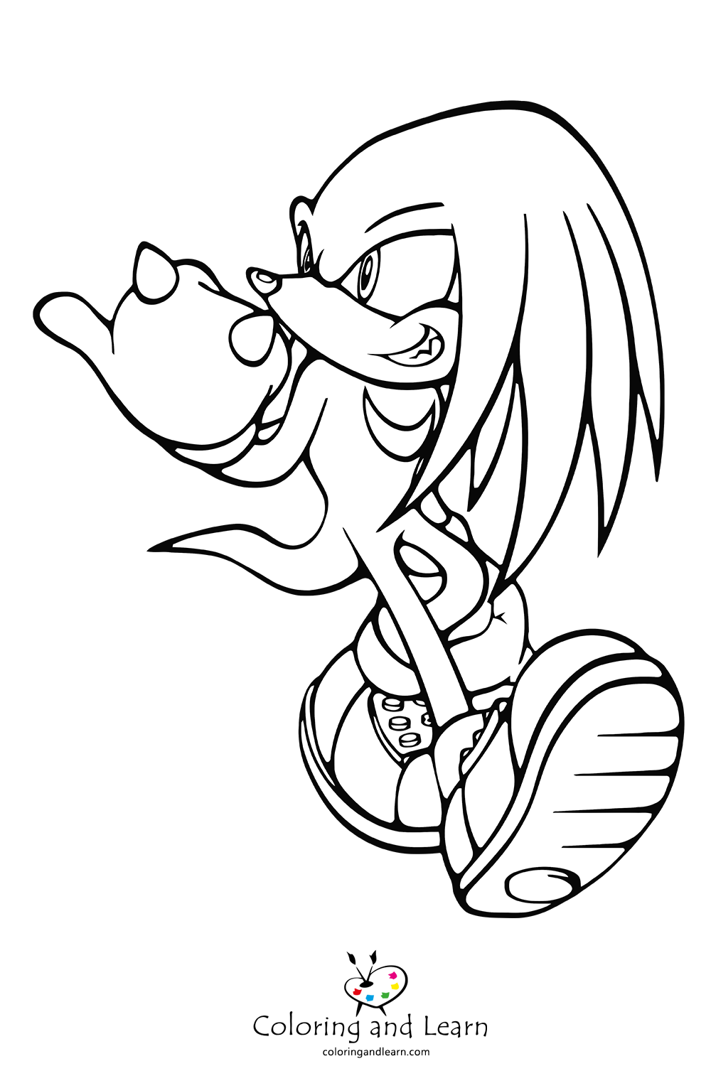 Knuckles coloring pages rcoloringpages