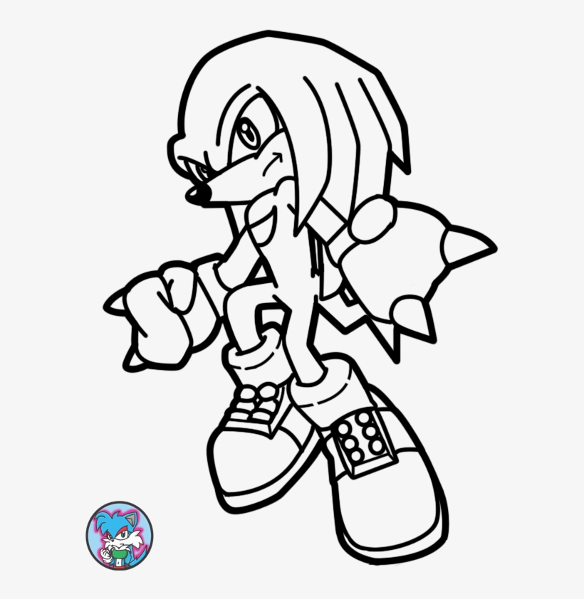 Drawing knuckles coloring page