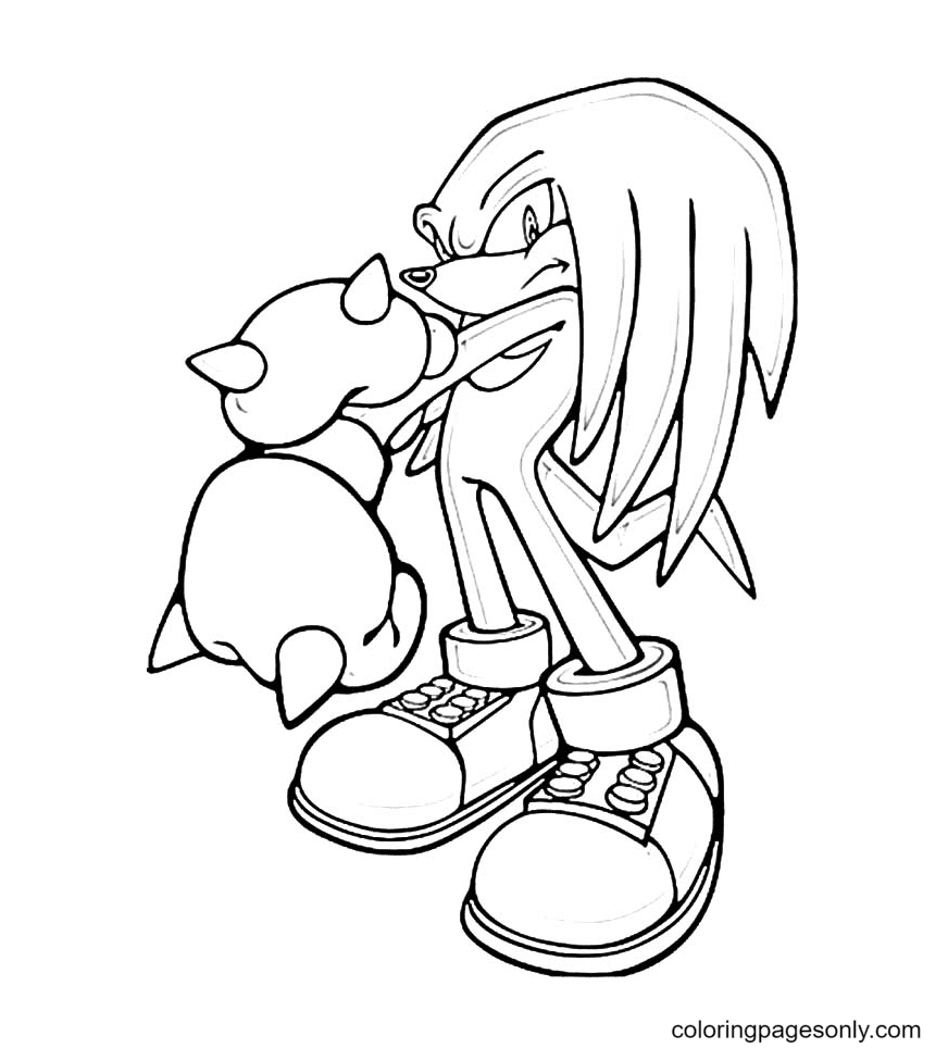 Knuckles coloring pages printable for free download