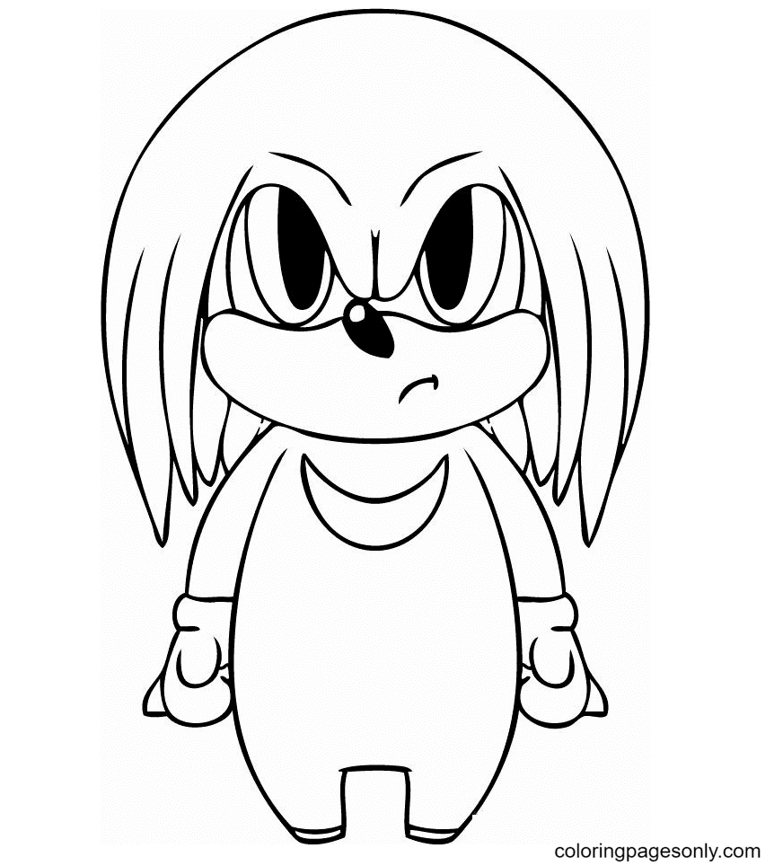 Knuckles coloring pages printable for free download