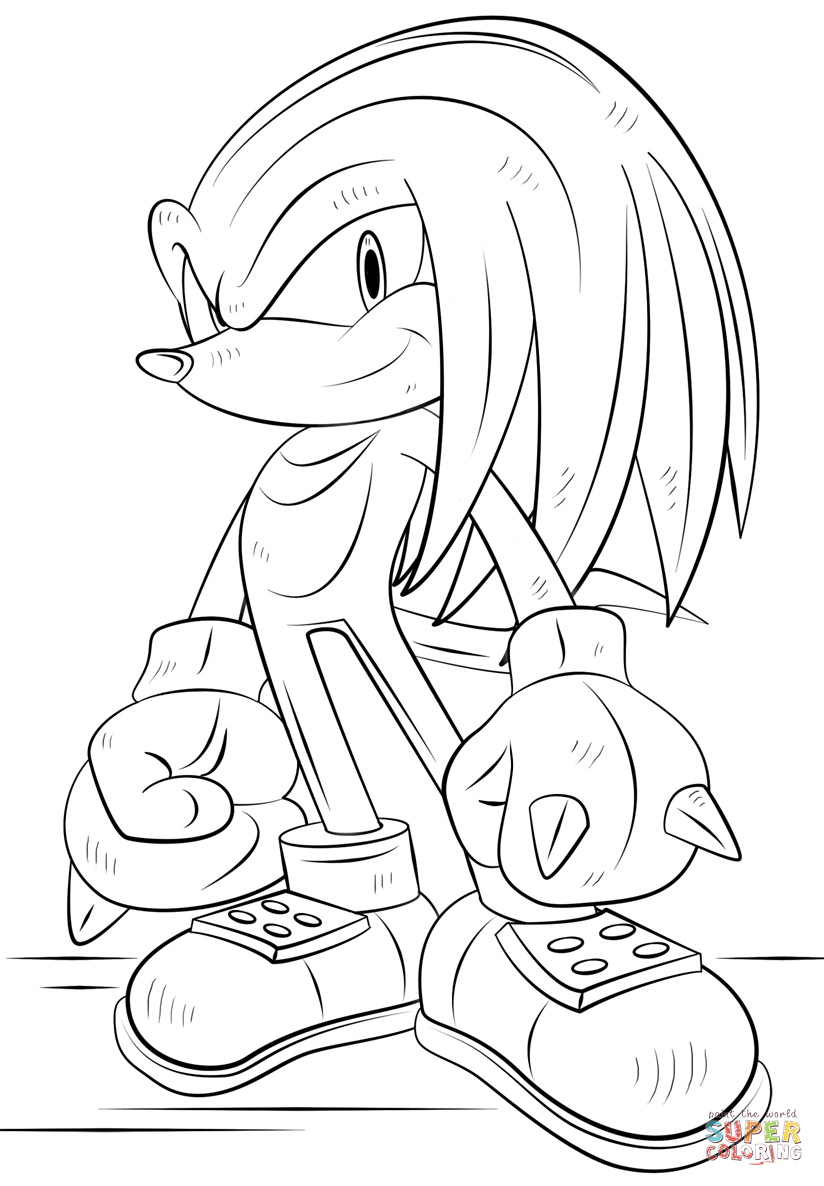 Knuckles the echidna coloring page free printable coloring pages superhero coloring pages cartoon coloring pages superhero coloring