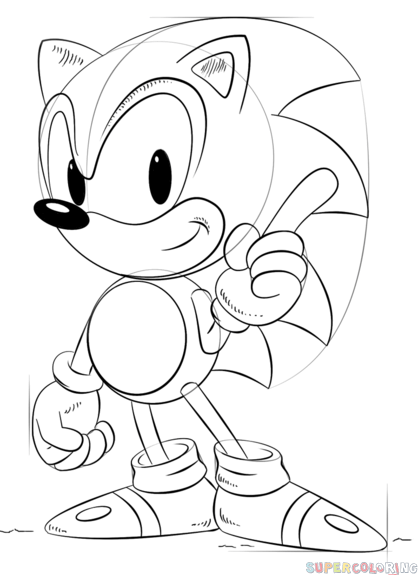 How to draw sonic the hedgehog step by step drawing tutorials