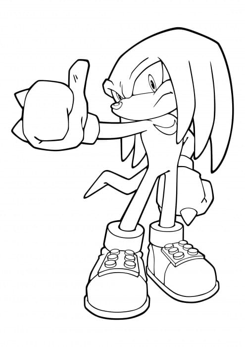 Knuckles the echidna is cool coloring page cool coloring pages coloring book art coloring pages