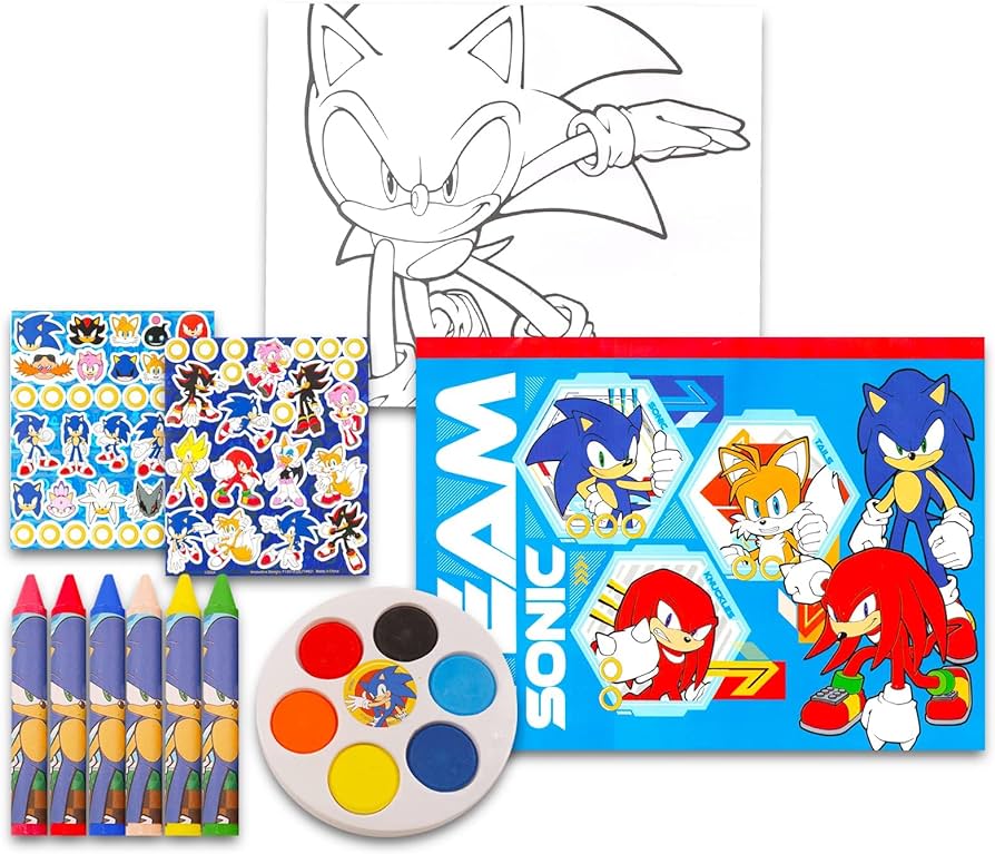 Game party sonic the hedgehog drawing and painting set for boys