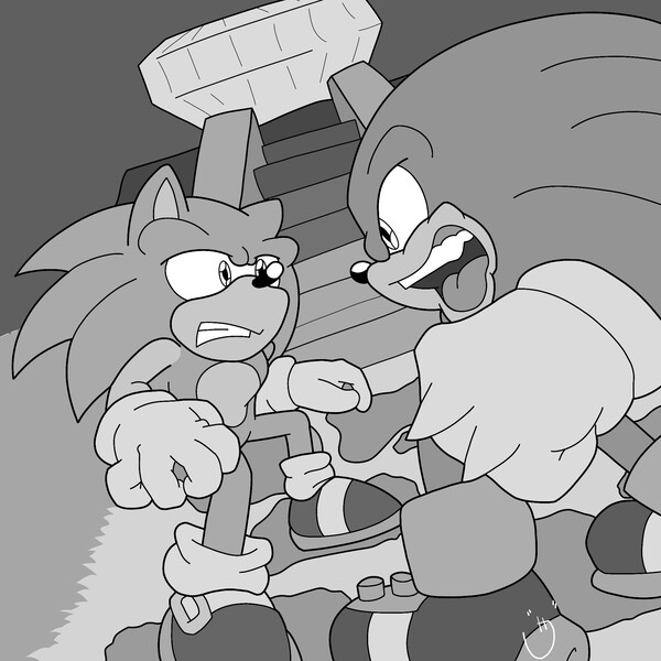 Sonic vs knuckles by rdharleyjoe