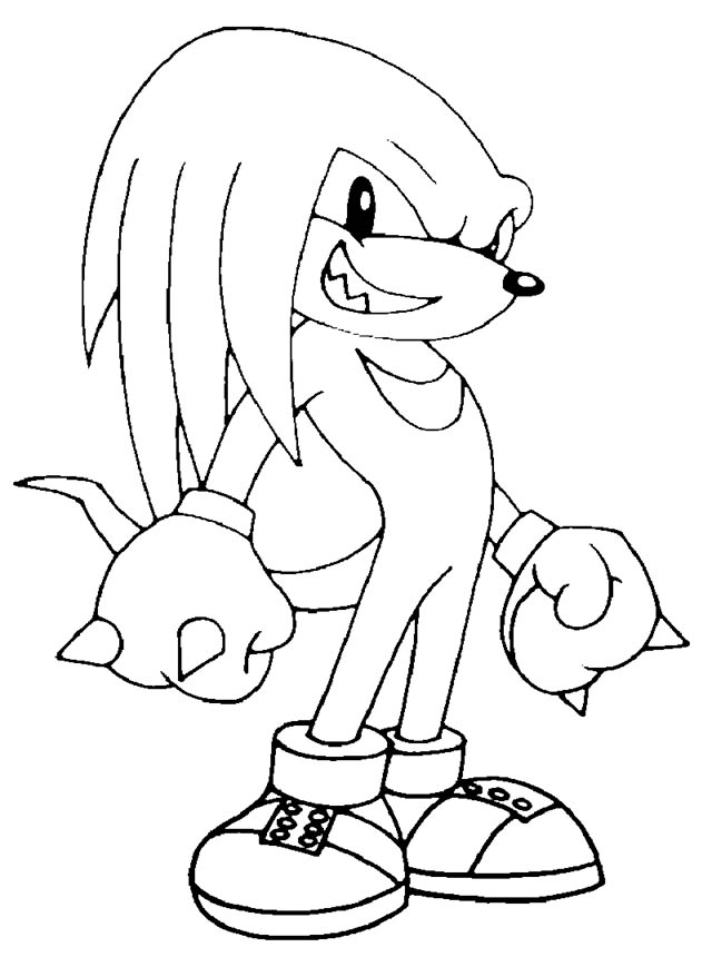 Knuckles sonic coloring page â having fun with children