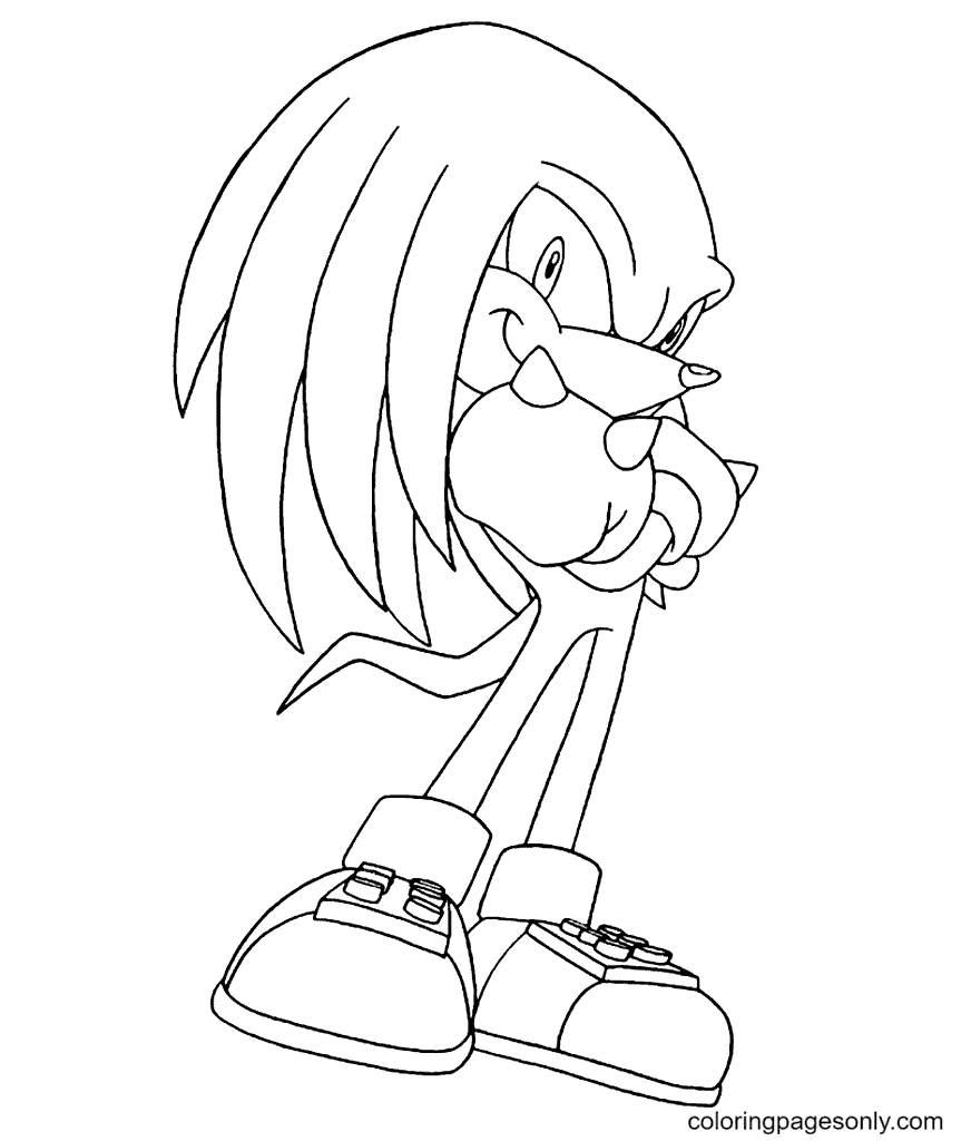 Knuckles coloring pages printable for free download