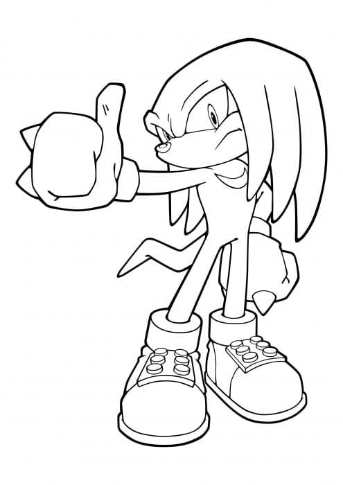 Knuckles the echidna is cool coloring page cool coloring pages coloring book art coloring pages