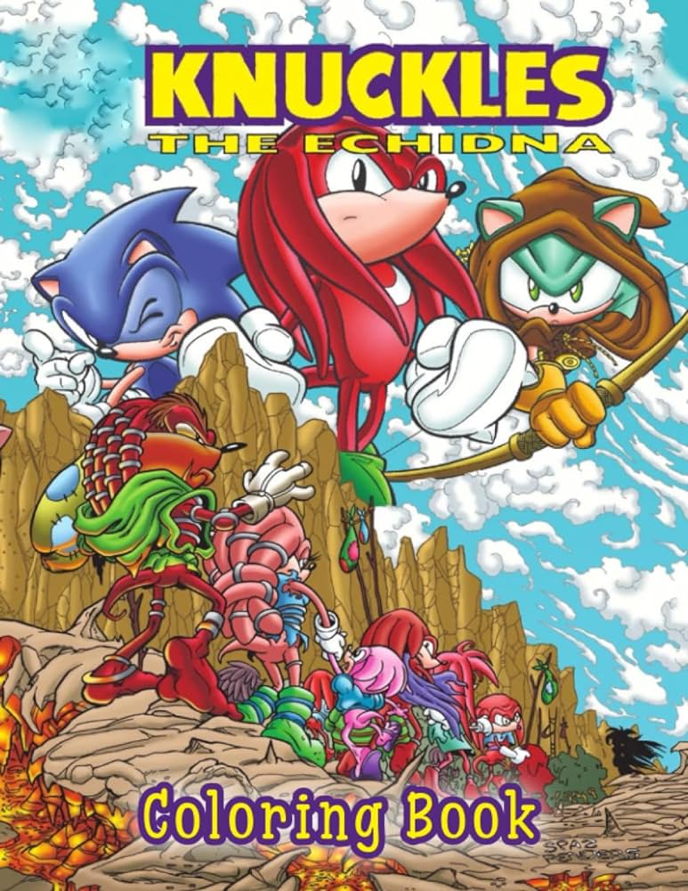 Knuckles the echidna coloring book great coloring book for kids son and daughter by jane almira