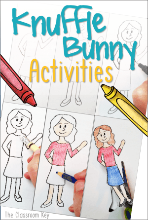 An easy prehension and art activity for knuffle bunny