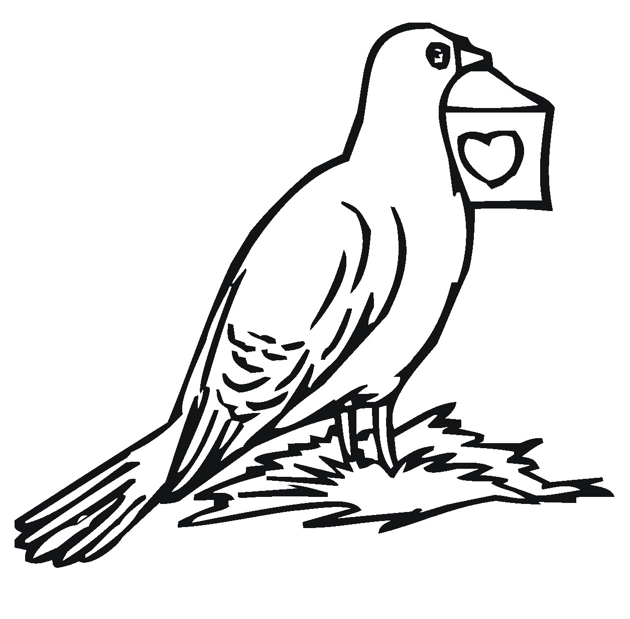 Free printable pigeon coloring pages for kids