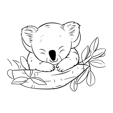 Koala drawing stock vector illustration and royalty free koala drawing clipart