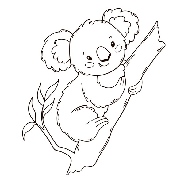 Thousand coloring book koala royalty