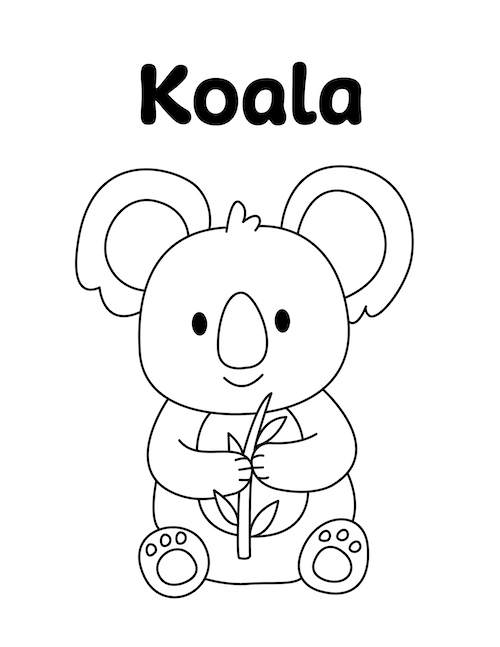 Koala coloring page