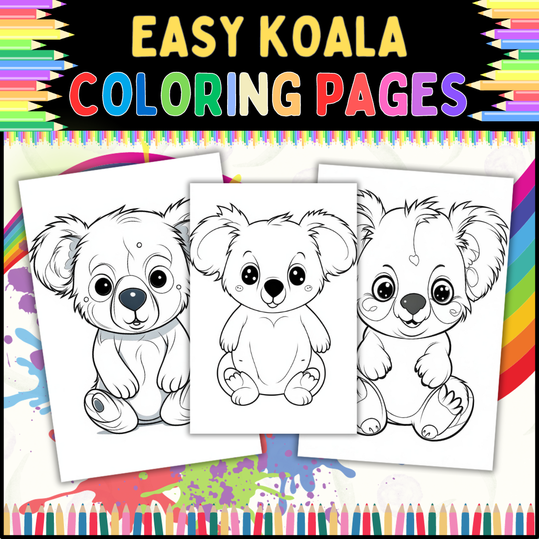 Koala coloring pages for preschoolers simple and fun pages to color made by teachers