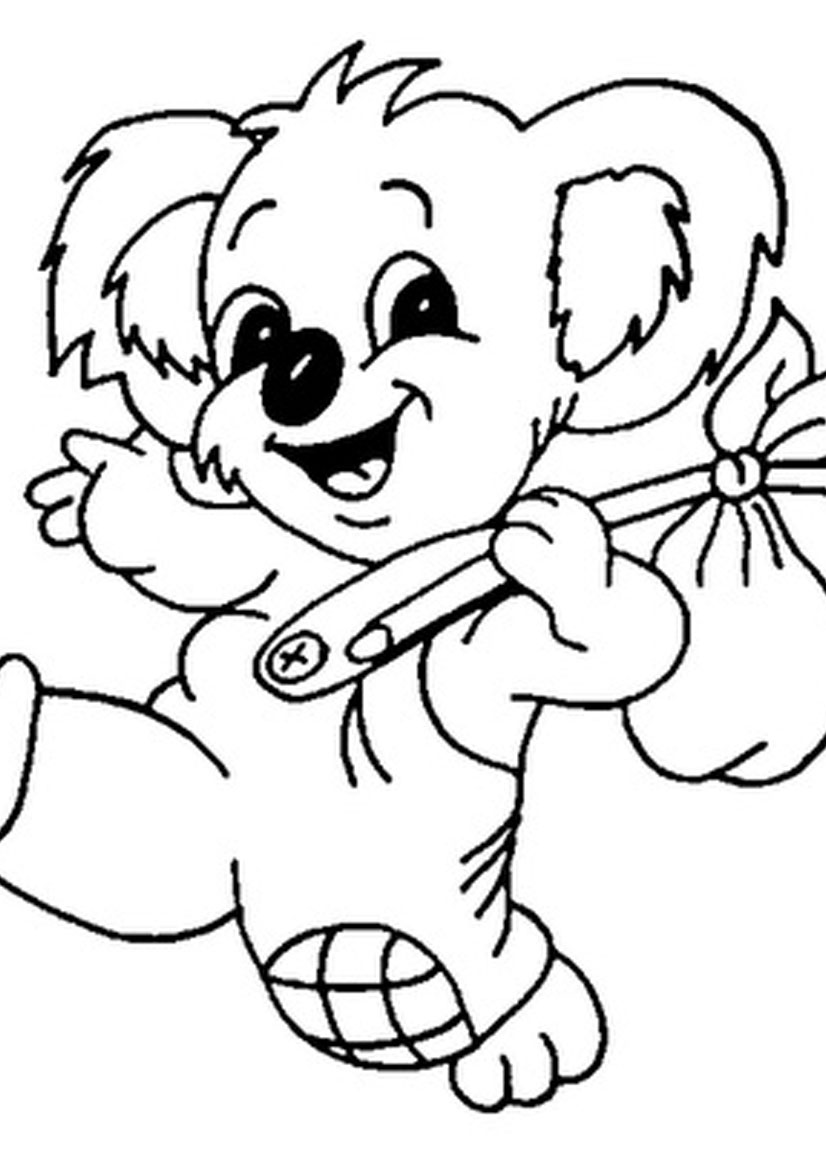 Free printable koala coloring pages for kids