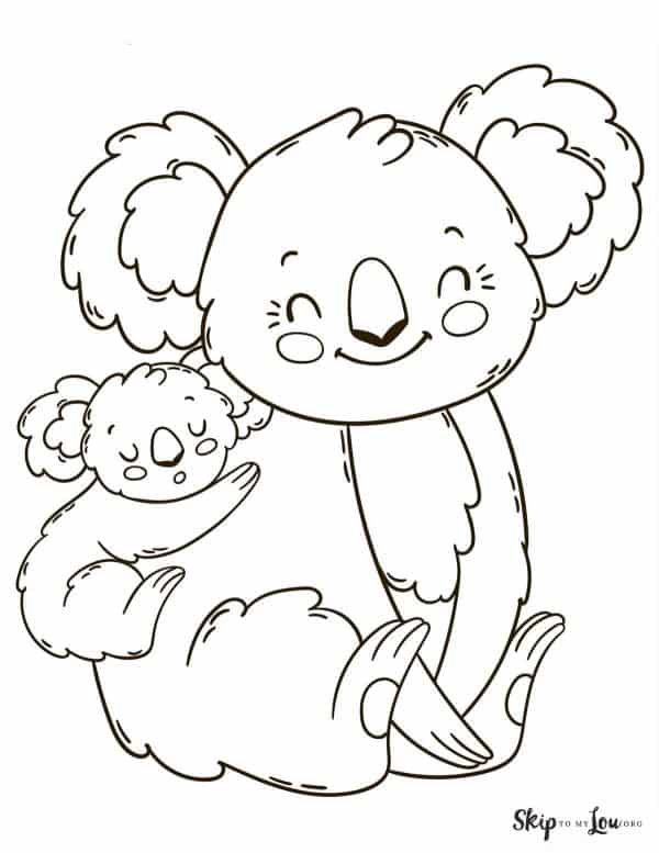 Koala coloring pages skip to my lou