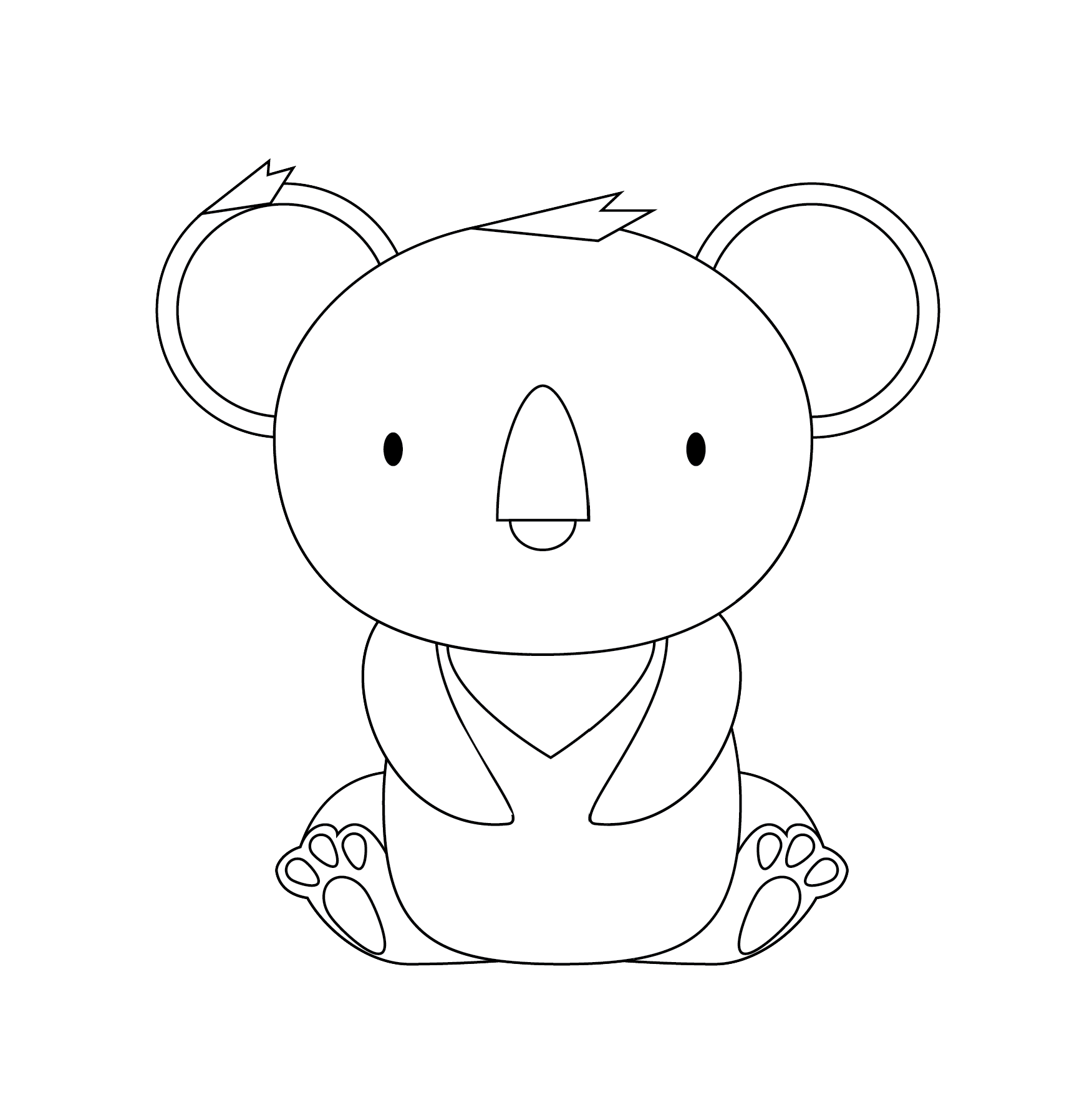 Free cute koala bear coloring pages for kids