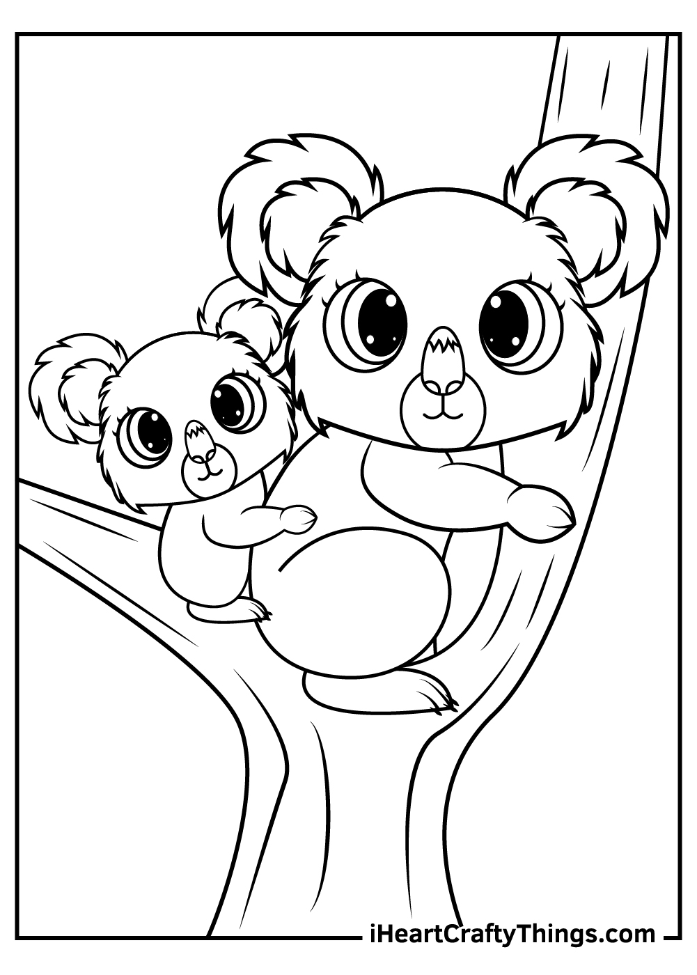 Koalas coloring pages updated