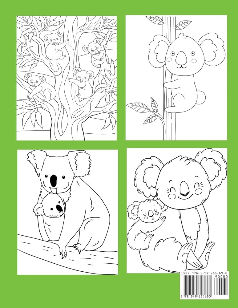 Koala loring book koala bear loring book for kids with bonus activity pages blue wave press books