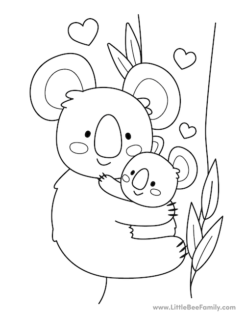 Koala coloring page