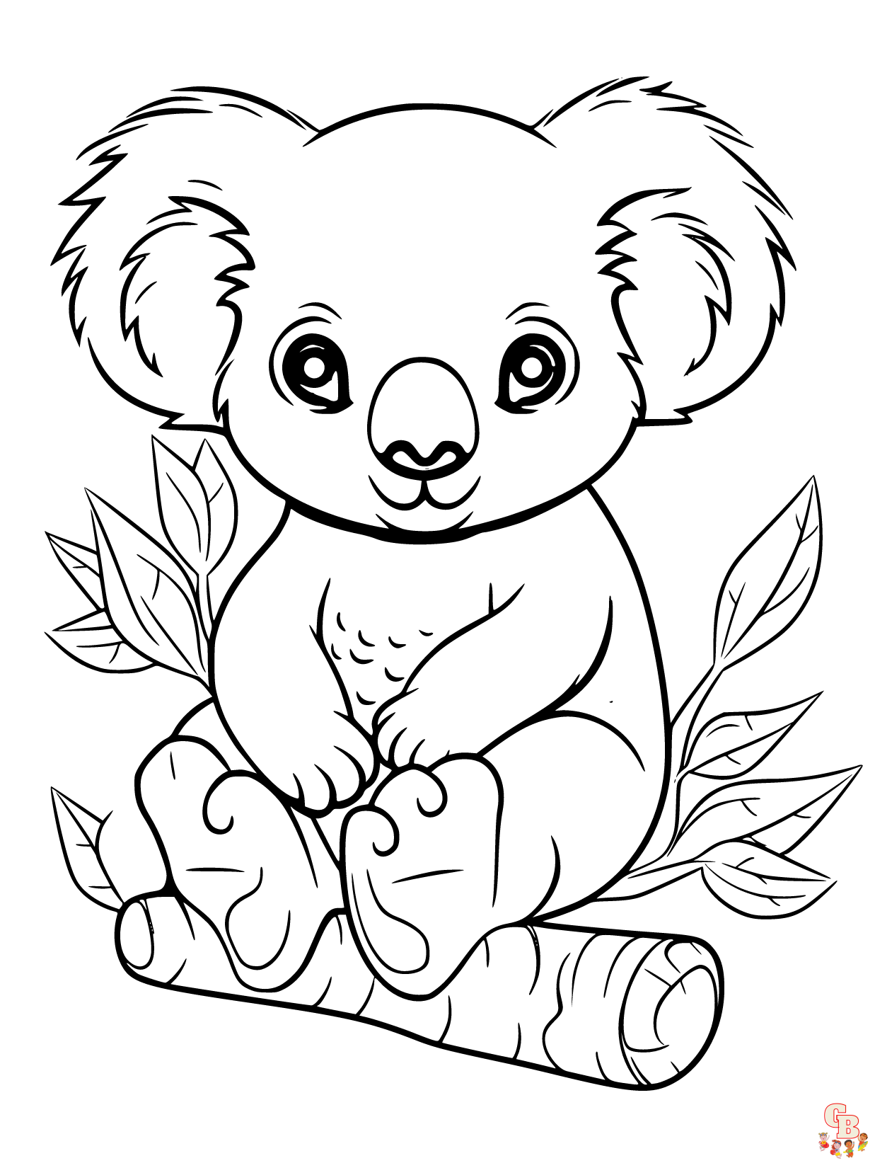 Free printable koala coloring pages