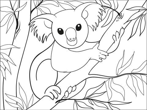 Koala coloring page free printable coloring pages