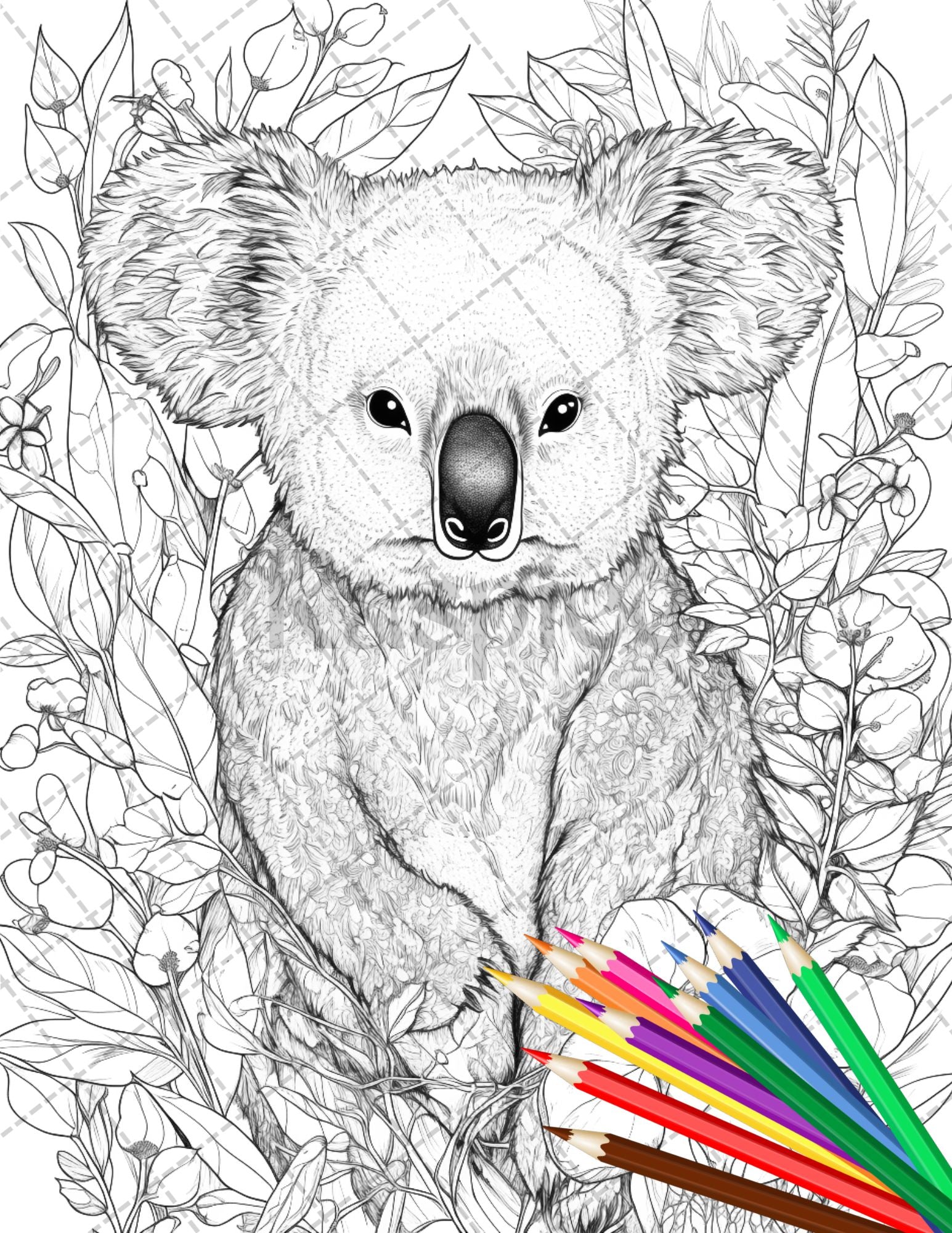 Animal floral printable coloring pages for adults grayscale colori â coloring