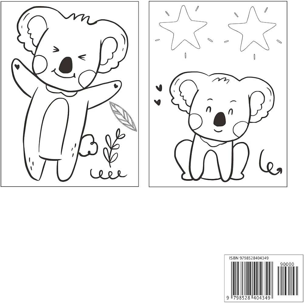 Cute koala coloring book for kids koala coloring book a unique collection of coloring pages for all ages press manga books