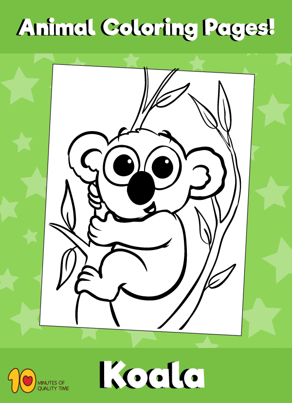 Koala coloring page â animal coloring pages â minutes of quality time