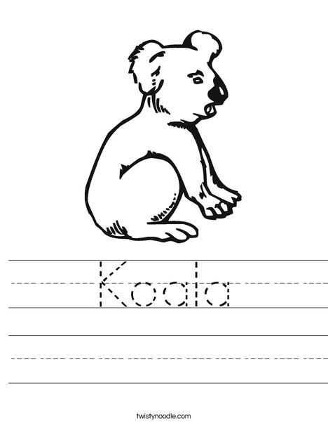 Koala worksheet