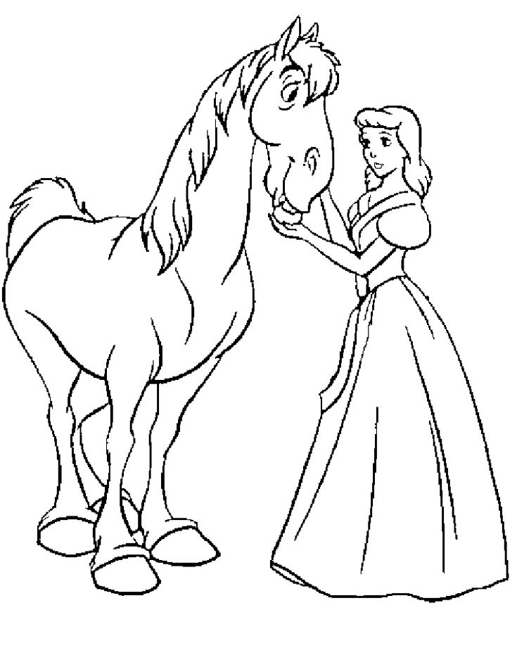 Pin by suzy smith on cinderella coloring pages cinderella coloring pages horse coloring pages princess coloring pages