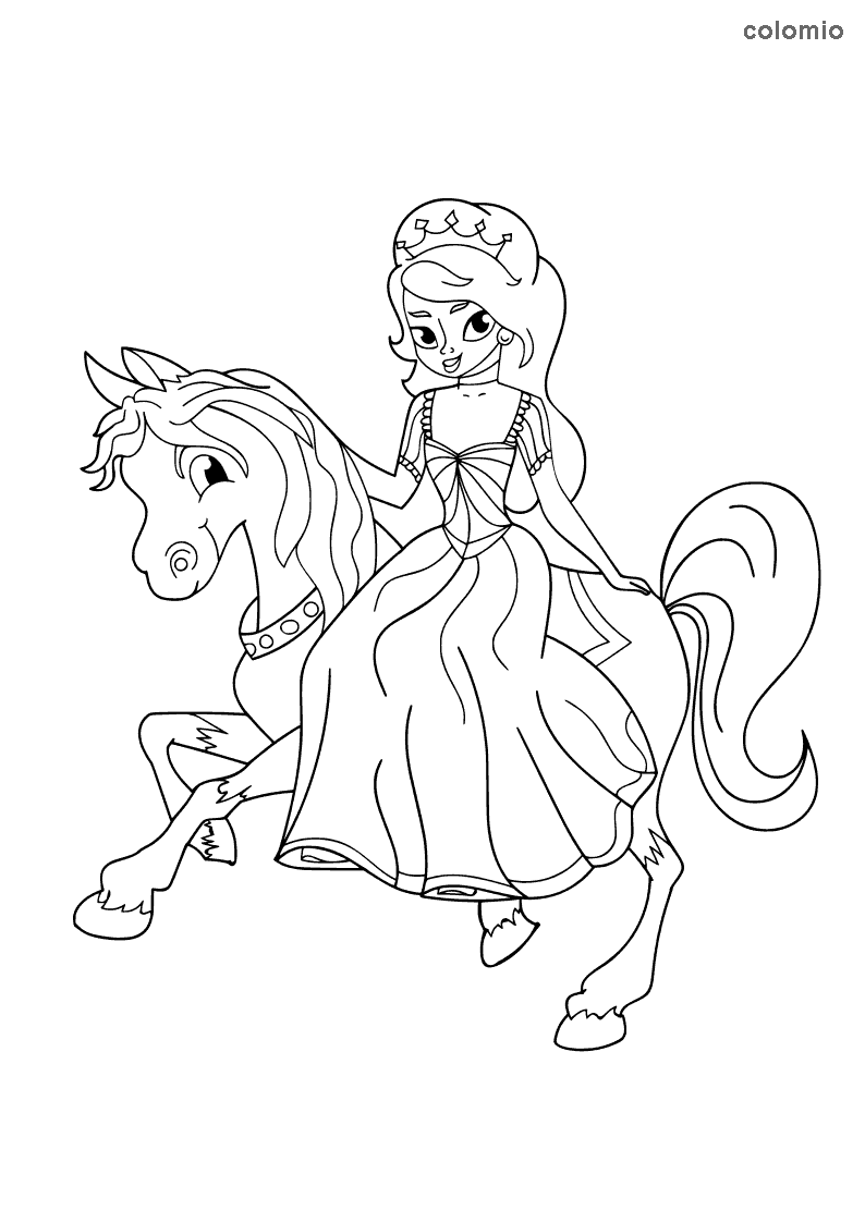 Princesses coloring pages free printable princess coloring sheets