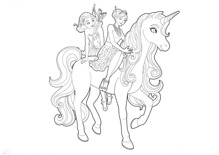 Barbie horse coloring pages printable for free download