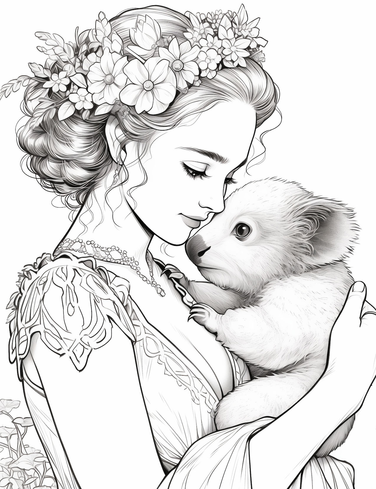 Adorable koala coloring pages for kids and adults