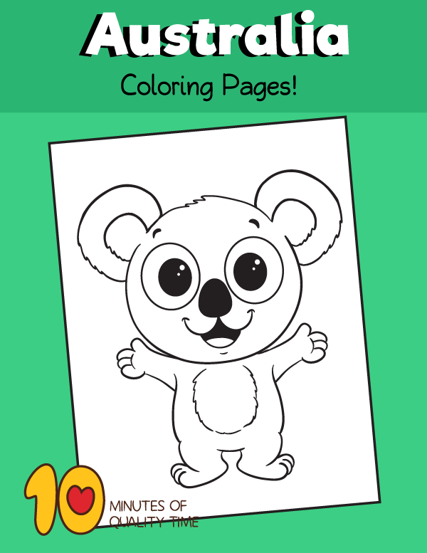 Koala coloring page â minutes of quality time