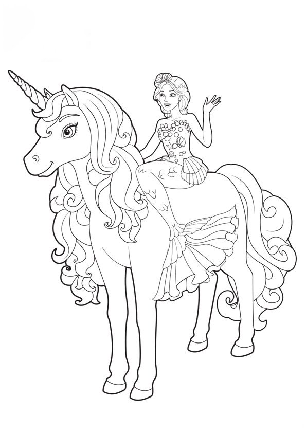 Barbie horse coloring pages printable for free download